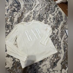 GAP Cream Long Sleeve Tee